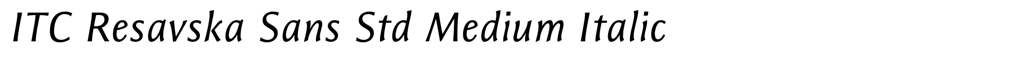 ITC Resavska Sans Std Medium Italic image